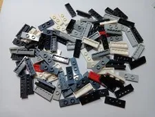 LEGO BULK LOT 100 1X3 2 STUDS PLATE DOUBLE JUMPER #34103 MIXED COLORS