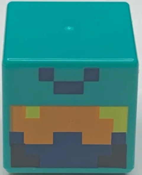 LEGO® Part 19729pb054 - Modified Cube (Minecraft Nether Adventurer)