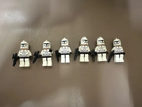 X6 Lego Star Wars Minifigures Phase 1 Clone Trooper sw0442 75016 75015 75000 Gun