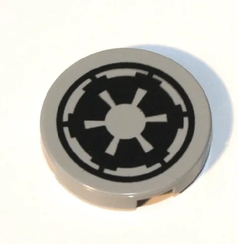 1x LEGO ® tile/tile 2x2 round 4150ps5 Star Wars Imperial new light gray (old)