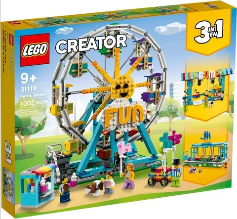 LEGO 31119 Creator Ferris Wheel Retired 3-in-1 Set NEW Sealed Box City Building