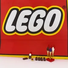 Lego Minifigure Food Chocolate Bar, Milk, Ice Cream, truffle collection lot 20pc