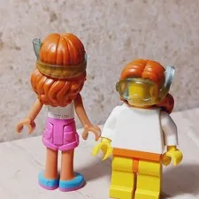 New LEGO Face Mask Snorkel  Snorkle Water Diving Orange Hair Reddish Curls Combo