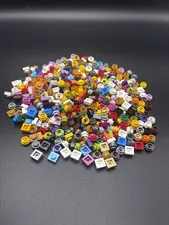 Lot of Lego 1x1 Round and Square Tiles Mixed colors