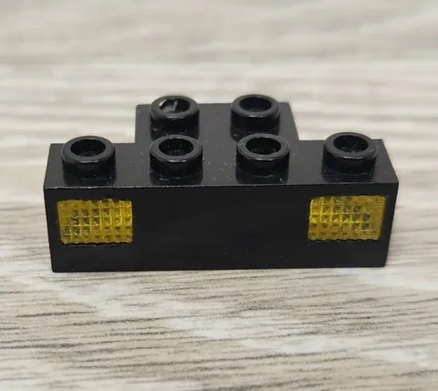 Lego 2928 Black 9V Train Yellow Light Prism Lamp 1 x 4 Holder Assembly