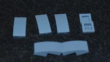 (6) 1x2 Sand Blue Small Rounded Top Bow Bricks ~ New Lego Parts ~