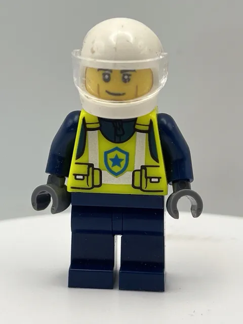 Lego City Police Officer Minifigure Yellow Vest Minifig