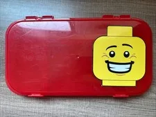 Plastic Lego MiniFigure Storage Case (Red)