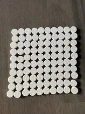LEGO 98138 White Round Tile 1 x 1 Bulk 100 Pieces
