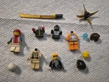 LEGO Minifigure Tan Open Shirt Torso Indiana Jones Ammo Belt Suspenders & More