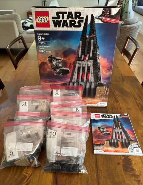 LEGO Star Wars: Darth Vader's Castle (75251) 100% Complete and Organized
