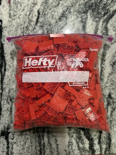 LEGO LOT RED BRICK  BLOCK VARIETY BUILDING PIECES