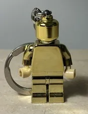 LEGO Chrome Gold Minifigure Key Chain 850807 Display Only