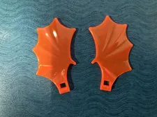 LEGO PART 6133 DRAGON WING PAIR (TRANS-NEON ORANGE)