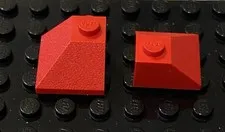 LEGO 2 45 Degree Red 2x2 Double Convex Slope