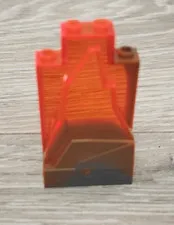 Lego 47847pb002 Trans Neon Orange Rock Panel 2 x 4 x 6 Marbled Dark Bluish Gray