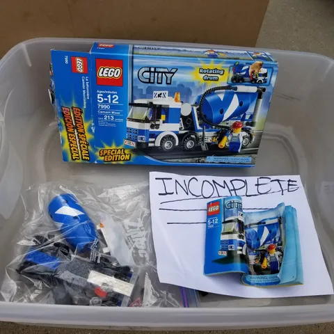 LEGO set 7990 Cement Mixer CITY town INCOMPLETE