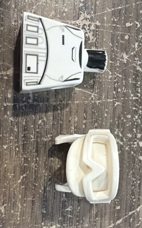 Lego Star Wars White Helmet Minifigure Headgear  Goggles Plus Torso
