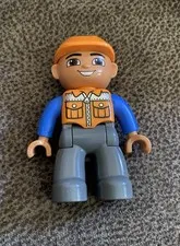 Lego Duplo Man Lumberjack/Construction Worker Figure