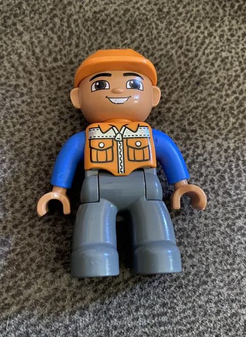 Lego Duplo Man Lumberjack/Construction Worker Figure