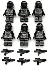 Lego 6 New Star Wars Imperial Night Troopers Guns Battle Pack Figures