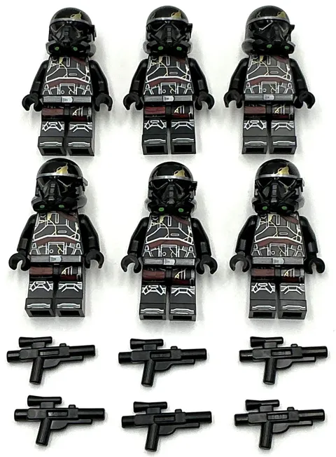 Lego 6 New Star Wars Imperial Night Troopers Guns Battle Pack Figures