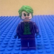LEGO The Joker Minifigure Green Hair Purple Suit Outfit Figure Plastic