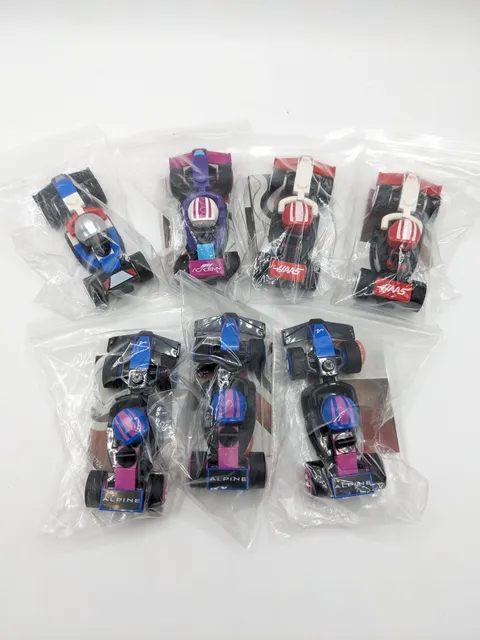 LEGO (71049) Formula 1 Collectible Cars: Vcarb Alpine, Academy, Haas, lot of 7x