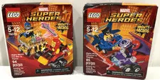Lego Marvel 76072 & 76073 Mighty Micros Thanos, Iron Man, Wolverine, Magneto new