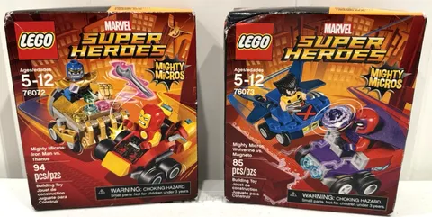 Lego Marvel 76072 & 76073 Mighty Micros Thanos, Iron Man, Wolverine, Magneto new