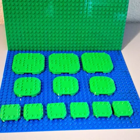 LEGO Super Mario Plates. In Green. 3 Large. 3 Medium. 6 Small.