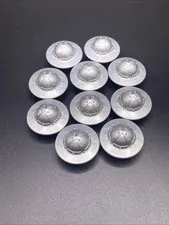 LEGO 30273 FLAT-SILVER CASTLE KNIGHT MINIFIGURE HELMET WITH BROAD BRIM LOT OF 10