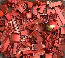 Lego 150 piece Burgundy Lego lot full of bricks, blocks Variety of Sizes Legos