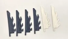 6 Lego Lot Wing 9L Feathers  Navy, White