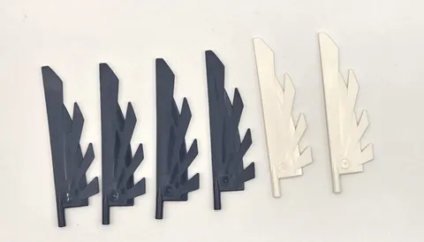 6 Lego Lot Wing 9L Feathers  Navy, White
