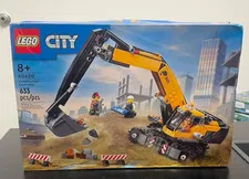 LEGO 60420 Construction Excavator   Yellow CIty Construction Vehicle DAMGED BOX