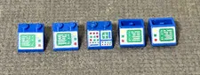 (5) LEGO Classic Space Blue Slope 2x2 Computer Pattern 3039p23 3660p01 3039p3