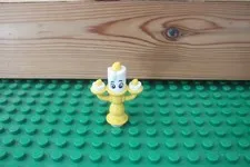 Lego Duplo Figure DISNEY Beauty and the Beast Candle stick Lumiere Light Yellow