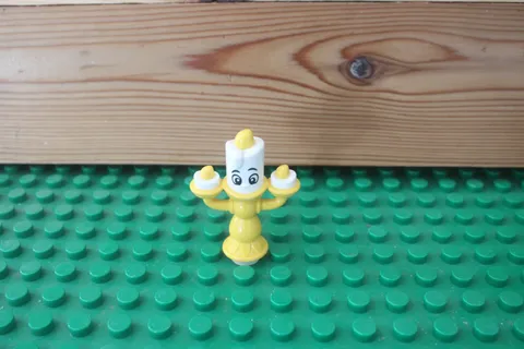 Lego Duplo Figure DISNEY Beauty and the Beast Candle stick Lumiere Light Yellow