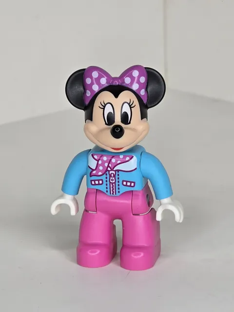 Lego Duplo Minnie Mouse Figure Disney Bow 2.5" In Pink