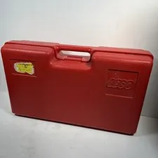 Vintage Red Lego Carry Case Storage Box Made in USA 17x9x5 Sorting Organize