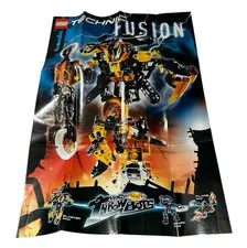 Vintage 1999 LEGO Technic Super ThrowBots Poster - Two Sided - 12”x16” Approx.