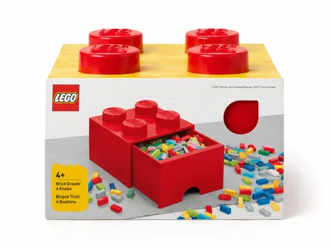 LEGO Brick Drawer, 4 Knobs, 1 Drawer, Stackable Storage Box