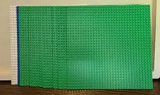 10-  32x32 LEGO baseplates 8 Light Green, 1 Blue, 1 White
