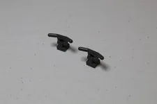 LEGO Parts: Handlebars (#30031) w/ Clip Base (#2555) - Dark Bluish Gray - 2 Sets
