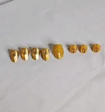 LEGO Hero Factory Gold Armor Lot of 8: Size 3, Size 4, Shoulder