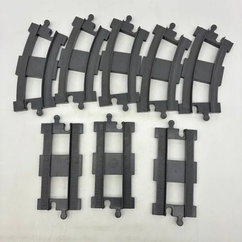 LEGO DUPLO Thomas Train Track Lot 8pc Dark Gray 5 Curved 3 Straight Pieces