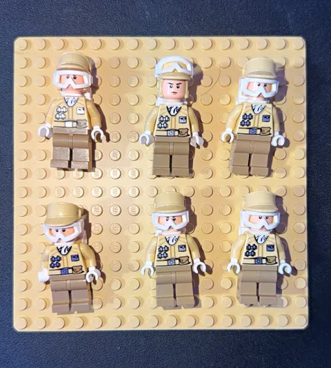 LEGO Minifigure Lot of 6 Star Wars Hoth Rebel Troopers