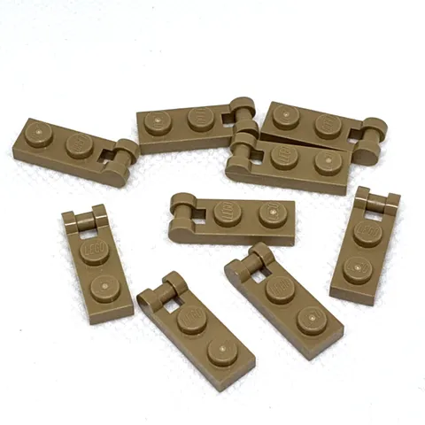 LEGO Parts - Dk Tan Plate, Modified 1 x 2 w/Bar Handle on End - No 60478 QTY 9