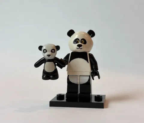 Lego Panda Suit Guy Minifigure LEGO Movie Complete W/ Stand Teddy Bear tlm015